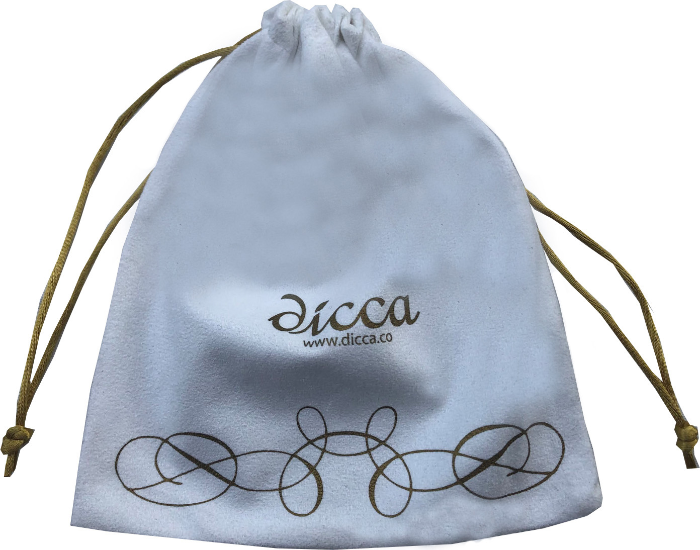 Printed gold white imitation flannelette bag Printed gold white imitation flannelette bag