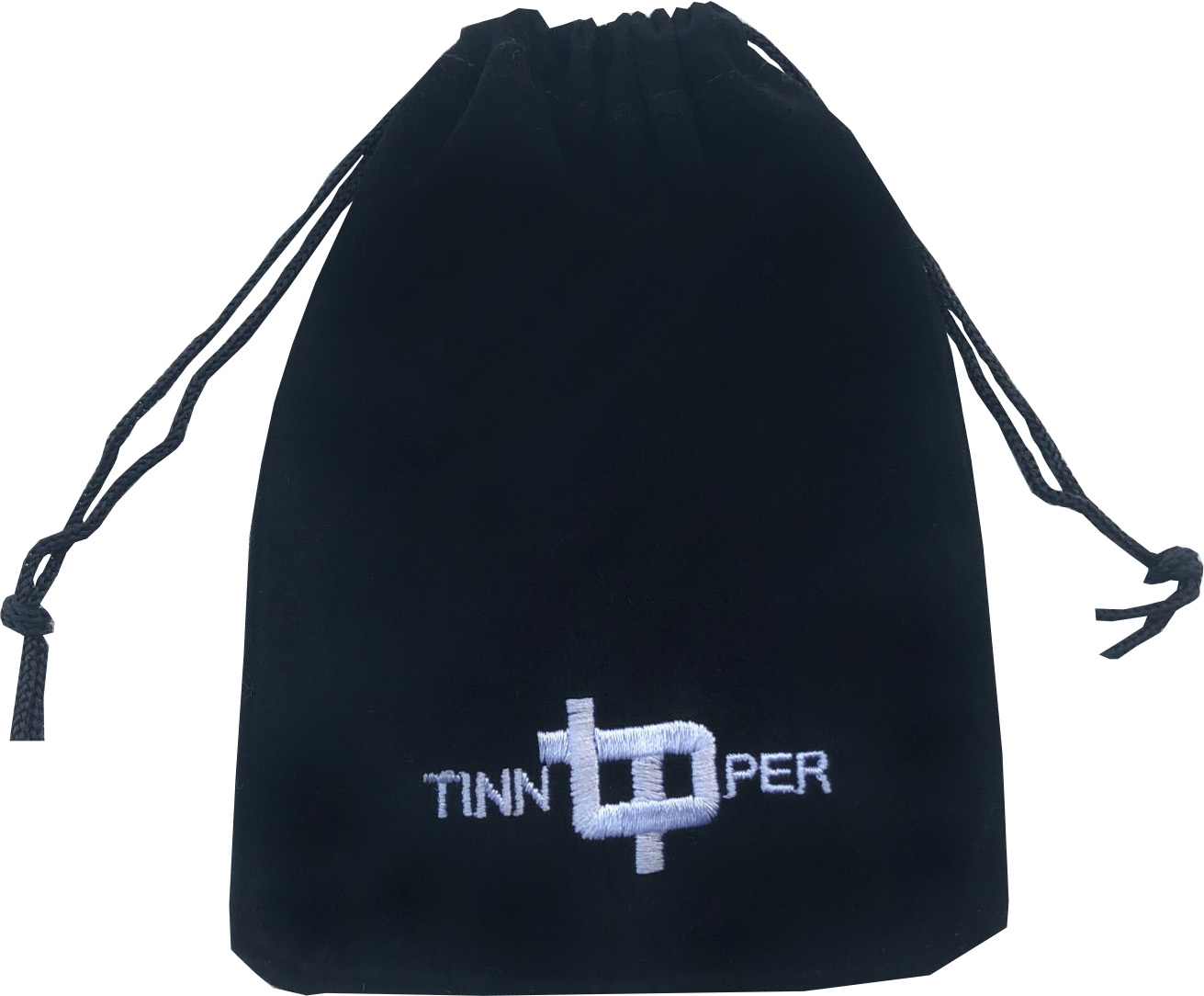 White embroidered black velvet bag White embroidered black velvet bag